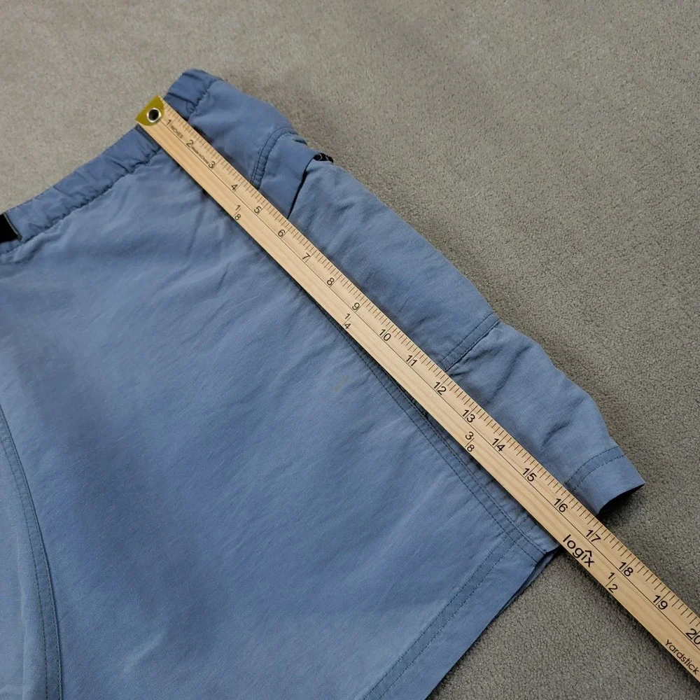 The North Face XL Y2K Blue Belted Hiking Shorts Gorpcore Nylon Lined Utility